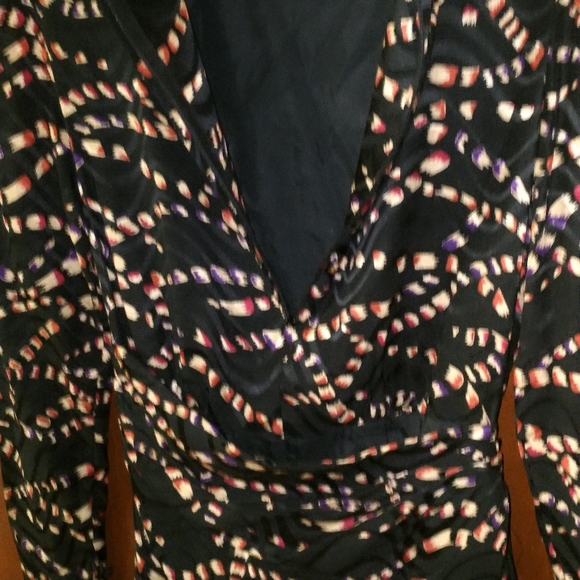 Vintage Black Patterned Dress - Picture 2 of 6